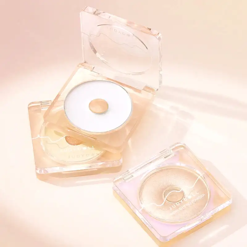 Judydoll フェイス ハイライター メイクアップ、ホワイト シマー グリッター ダイヤモンド キラキラ ハイライター メイクアップ アイシャドウ パレット パウダー フェイス用