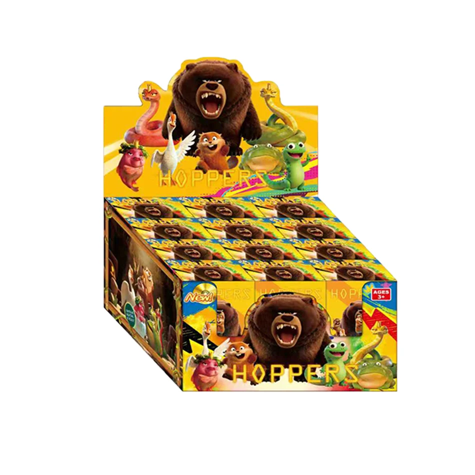 Porte-clés Pixar Hoppers Beaver Transformation Project, boîte mystère, figurine de personnage avec carte aléatoire, cadeau pour enfants