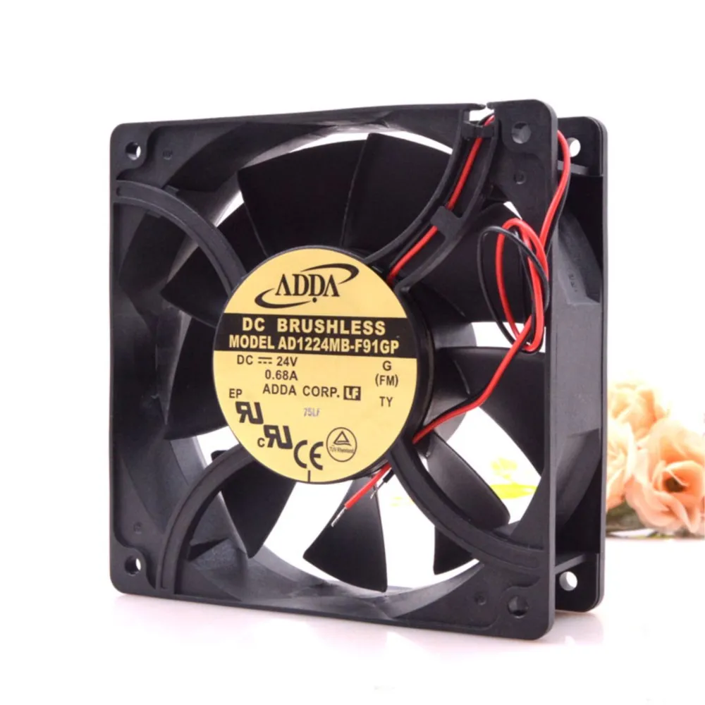 for Adda AD1224MB-F91GP 12038 120mm 12cm 24V 0.68A Converter Cooling Fan, High Airflow for Server Inverter Case Cabinets Fan