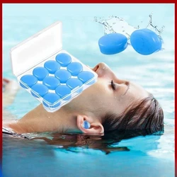 12PCS Silicone Ear Plugs Noise Reduction Sleep Anti Canceling Sound Insulation Earplug Protection Sleeping Reusable Ear Plugs