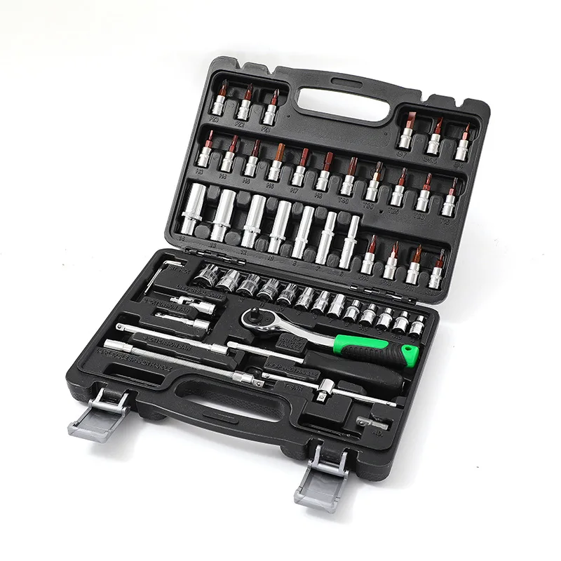 

Suitable for industrial grade 53-piece set of tools 1/4 Xiaofei metric set simple set of household combination car maintenance s