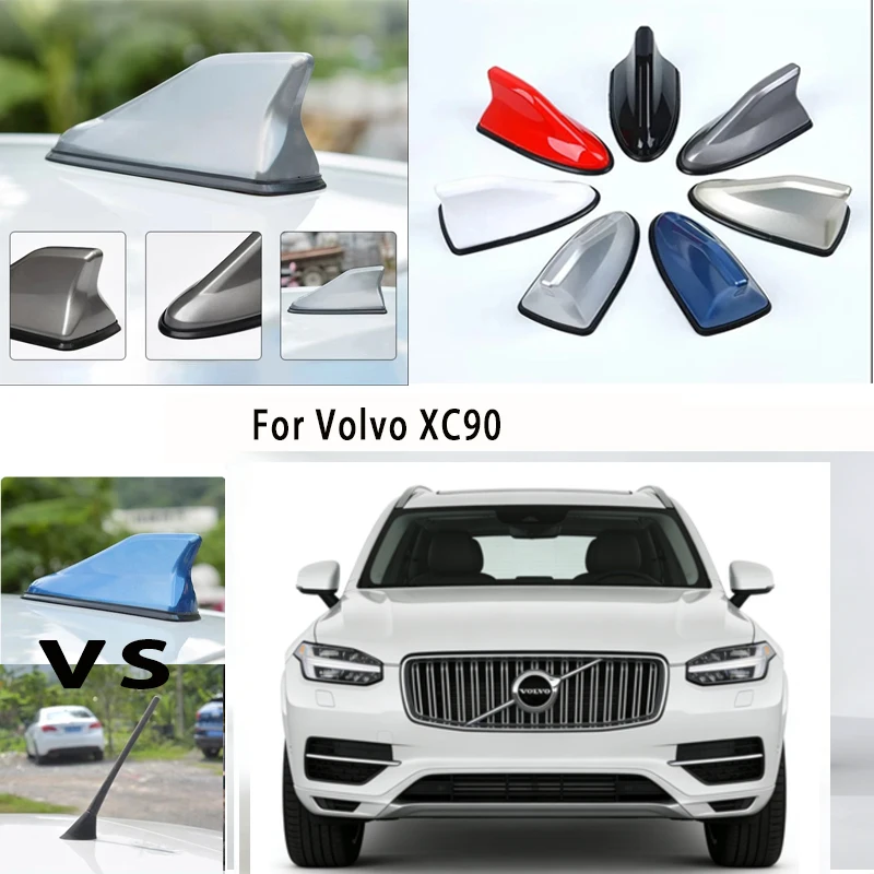 

For Volvo XC90 Car Roof Top Mount Shark Fin Aerial Antenna Toppers Auto Radio AM FM Antenna Signal Amplifier Aerial