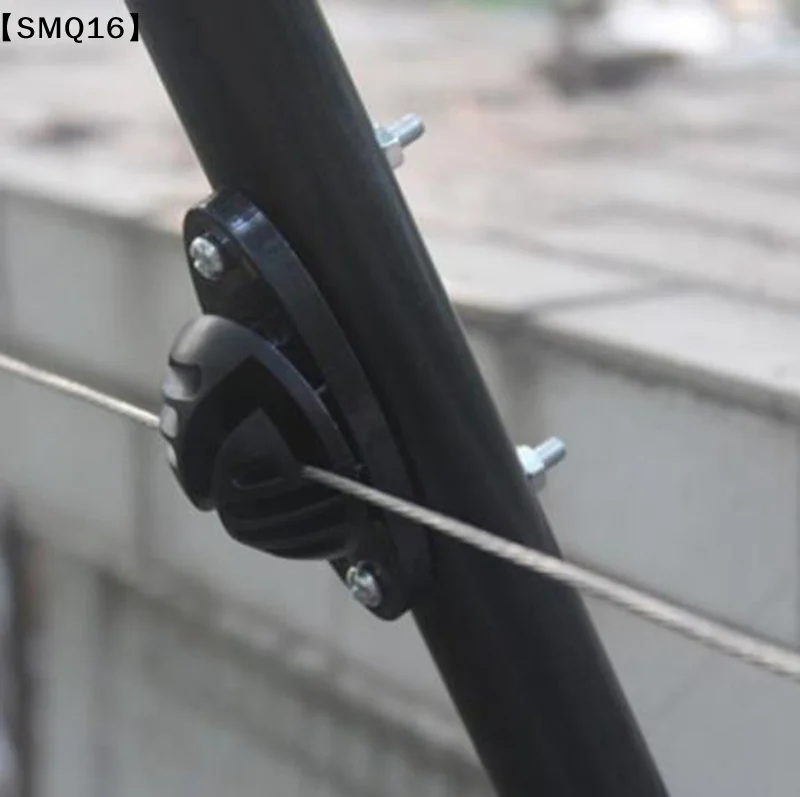 10pcs/lot Ring Hook Screw Electric Fence Plastic Insulator Aluminium Alloy【SMQ】