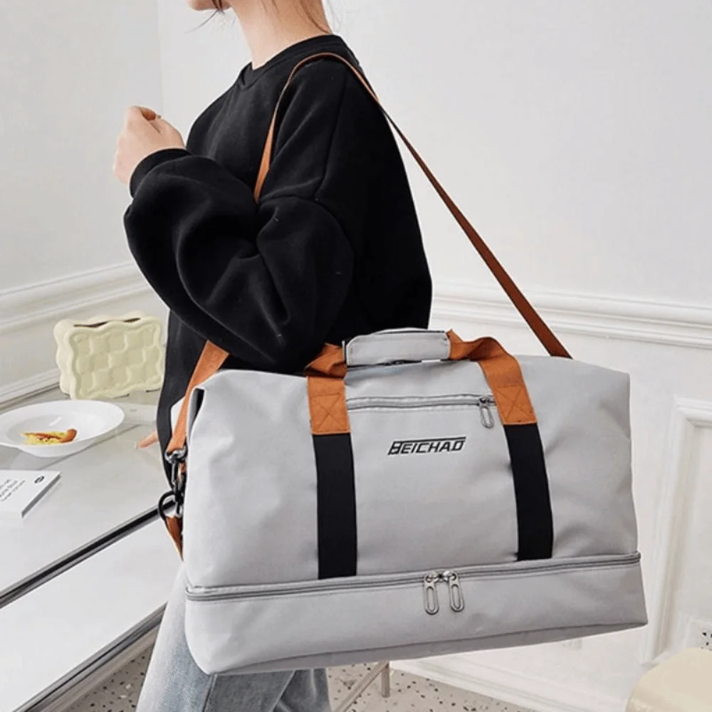 Fashion Large Capacity Travel Duffle Bag Waterproof Handheld Travel Luggage Bag Business Trip Sports Messenger Bag Men