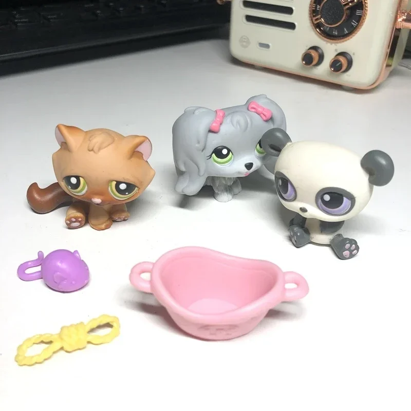 Hasbro Littlest Pet Shop Action Figures Cute Cartoon Animal Model Toys Big Eyed Pet Doll Decoration Collectible Toys Kids Gifts