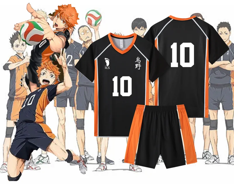 

Haikyuu Karasuno Kids Role Playing Volleyball Jersey 3D Print Unisex Anime T-shirt Summer Men's Sport Tee Uniform Streetwear Top
