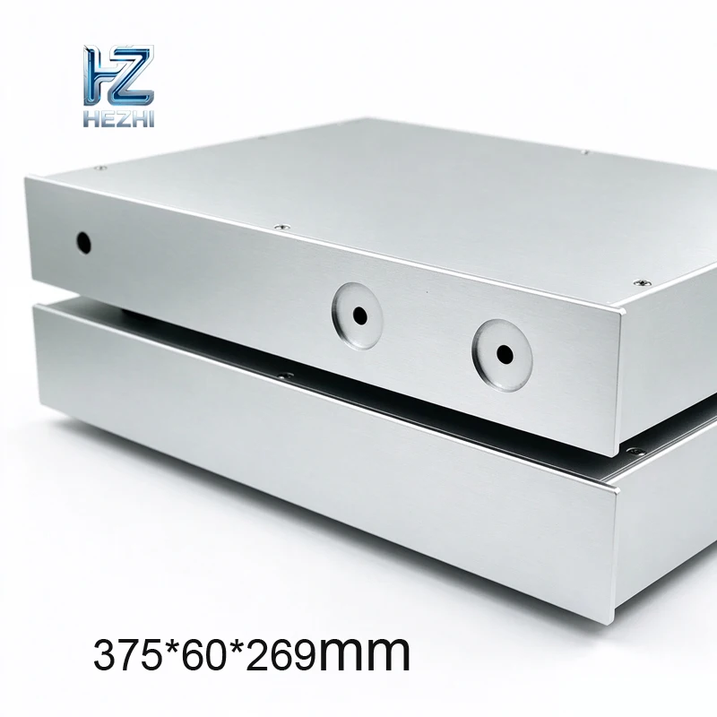HZ 375*60*269mm All Aluminum Amplifier Chassis / Decoder / Power Filter / Power Amplifier Chassis / AMP Enclosure DIY Box