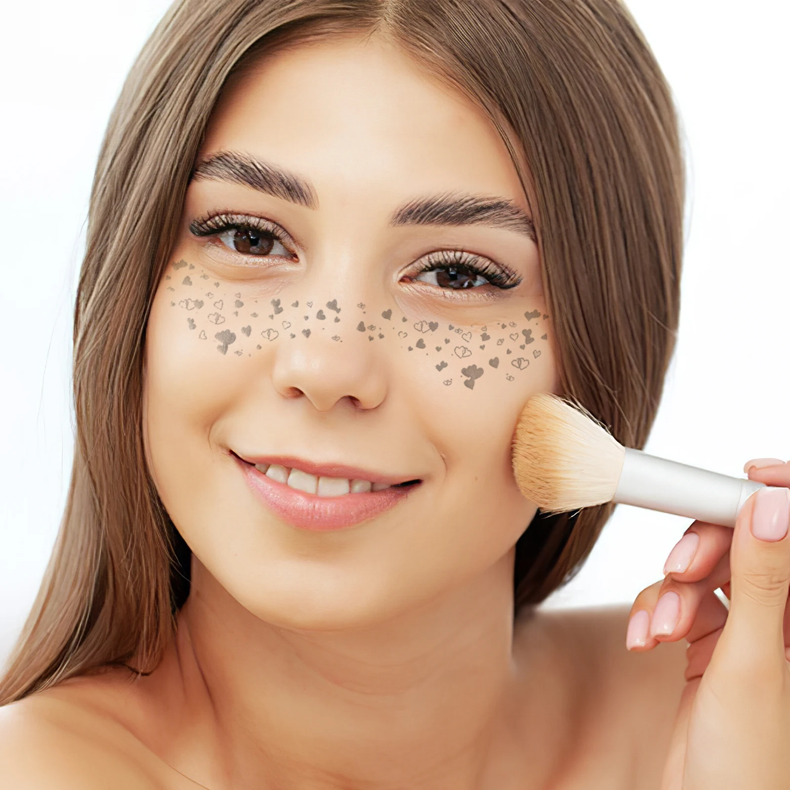 

6 Sheets Freckle Patch Everyday Makeup Accessories Face Fake Freckles Patches Geometry Fashionable Stickers Festival Silver