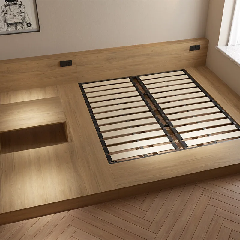 Simple Japanese tatami bed Floor Solid wood core board Collapse meter row skeleton Bedroom large 3 meters