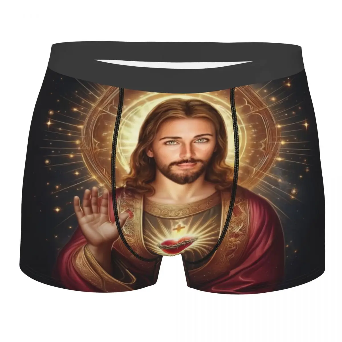 

Пользовательские боксеры «Лорд Иисус Христос», мужские трусы, нижнее белье, новинка, трусы