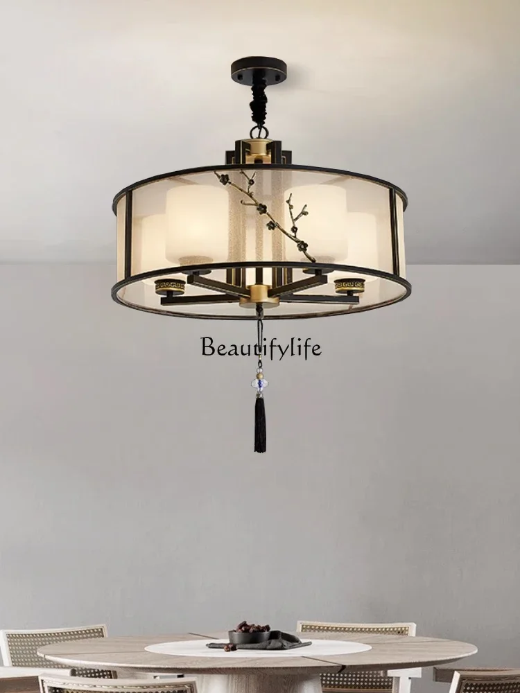 

yj19 New Chinese style living room zen Chinese style bedroom dining room round study