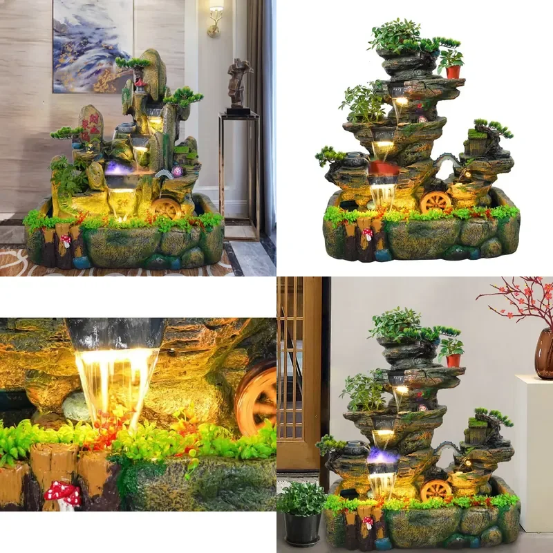 Pool Rockery Flowing Water Fountain Fish Pond Landscaping Ornaments Indoor Living Room Balcony Lucky Flow Fish Pond With Pool