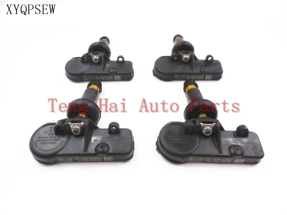 XYQPSEW OEM 9673860880 TPMS SENSOR SET 4 FOR 07-14 PEUGEOT CITROEN