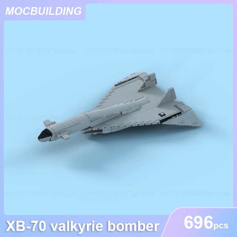 

Модель бомбардировщика XB-70 Valkyrie, строительные блоки MOC, сборные кирпичи «сделай сам», военный самолет, обучающая коллекция, игрушки, подарки, 696 шт.