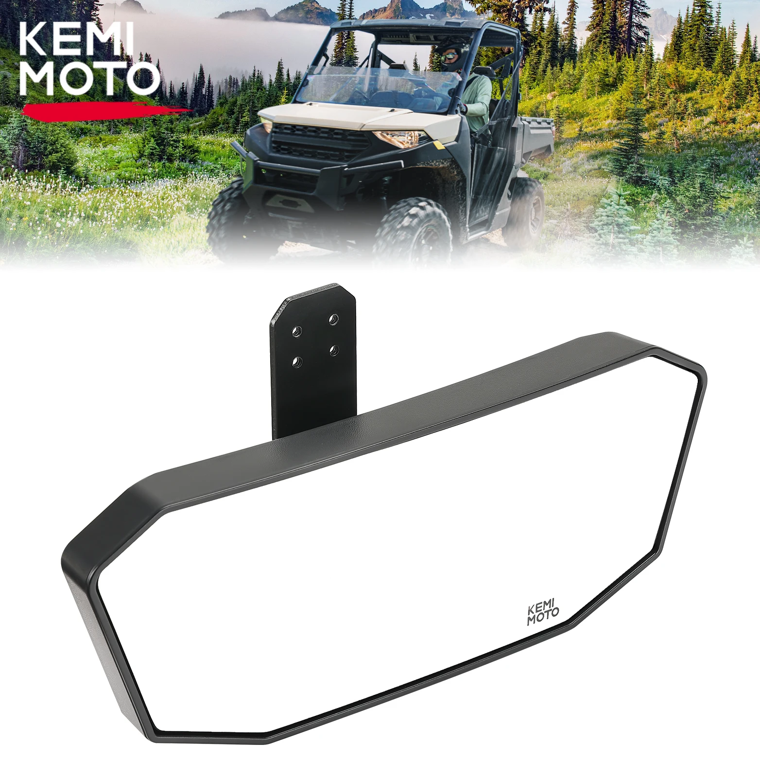 Ranger XP Center Rear View Adjustable Mirror  Compatible with Polaris Ranger 500 570 900 XP 1000 XP / Crew 2017-2023 #2879969