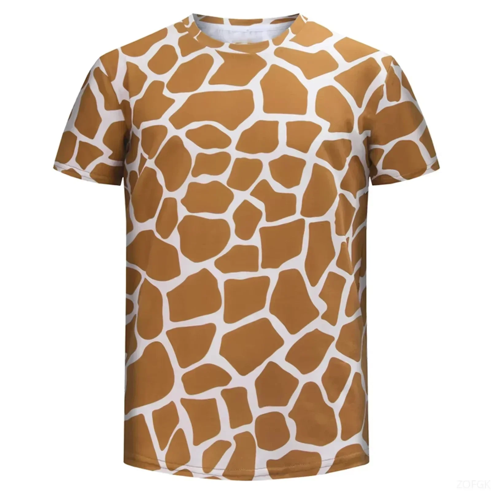 Herren T-Shirt mit Tiermuster, Kurzarm, Tiger-, Zebra-, Leoparden- und Dalmatiner-Muster, lässiger Rundhalsausschnitt, leichtes Sommer-T-Shirt. – Detail 6