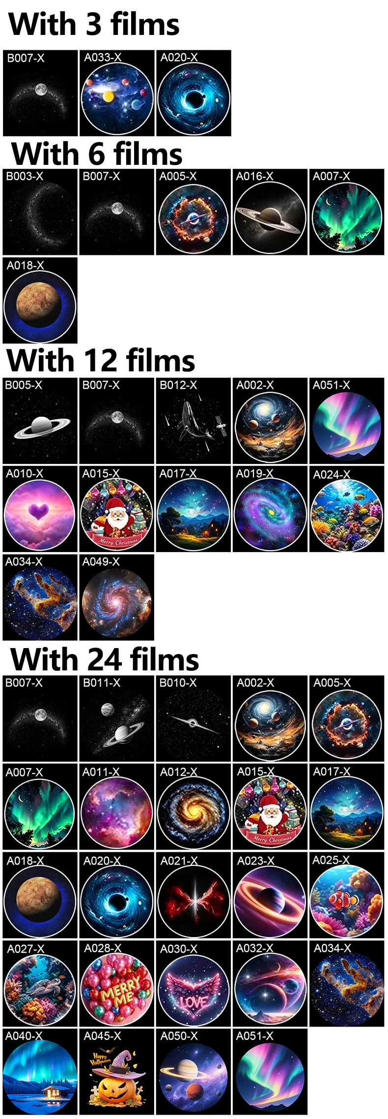 2 in 1 Galaxy Projector Night Light HD Starry Sky Projector Lamp USB Mini Star Lights Car Home Atmosphere Decor with Multi Films