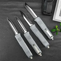 Folding Knife 440c Steel Blade Zinc Alloy Handle Tactical EDC Tool Outdoor Camping Survival Self Defense Knife