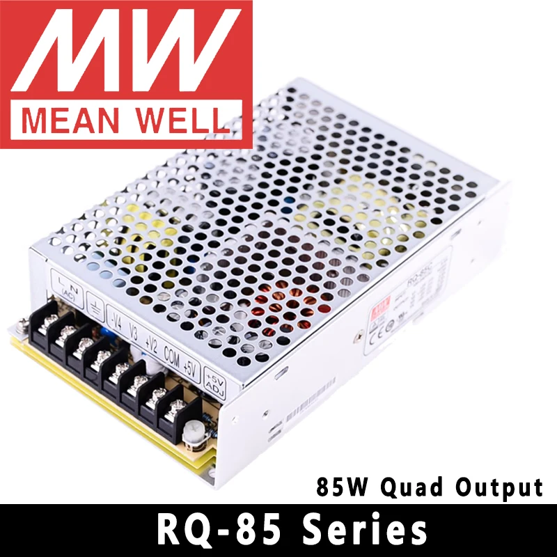Mean Well RQ-50B/50C/50D/65B/65C/65D/85B/85C/85D/125B/125C/125D Meanwell RQ Series AC/DC Quad Output Switching Power Supply