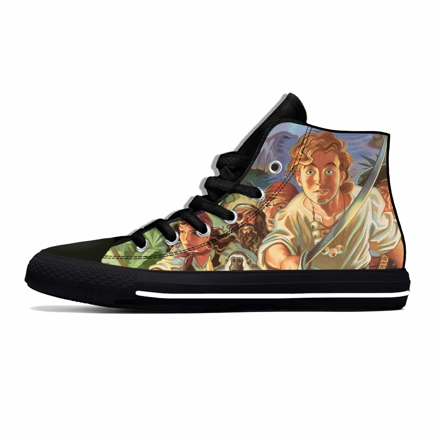 Hot Anime Cartoon Manga Game Secret of Monkey Island Casual Shoes Breathable Men Women Sneakers High Top Lightweight Board Shoes