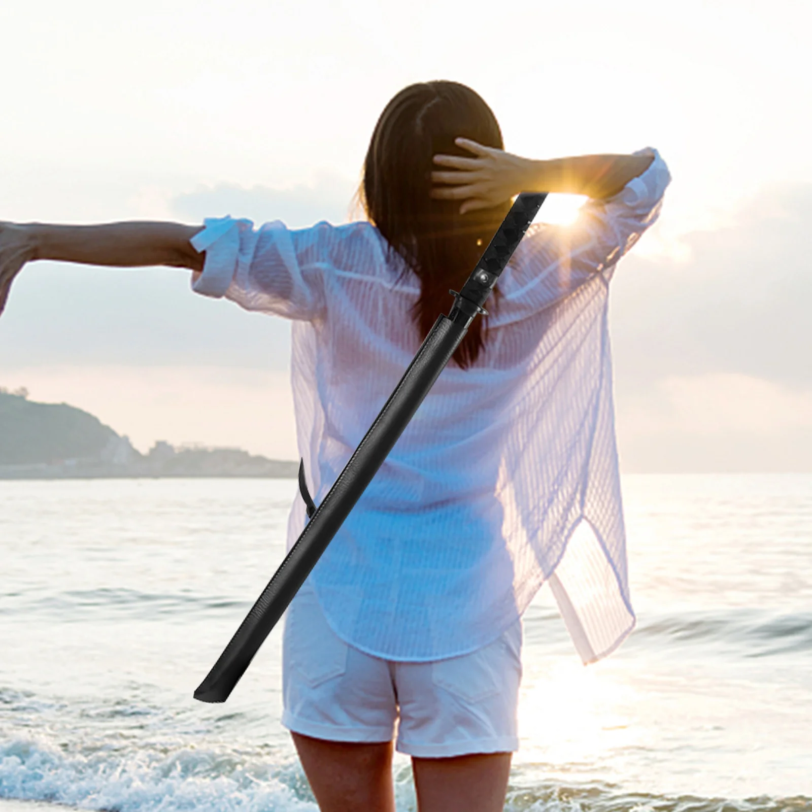 

Swords Bag Adjustable Strap Cloth Durable Thickened Waterproof Long Swords Storage Holder for Martial Arts Carrying