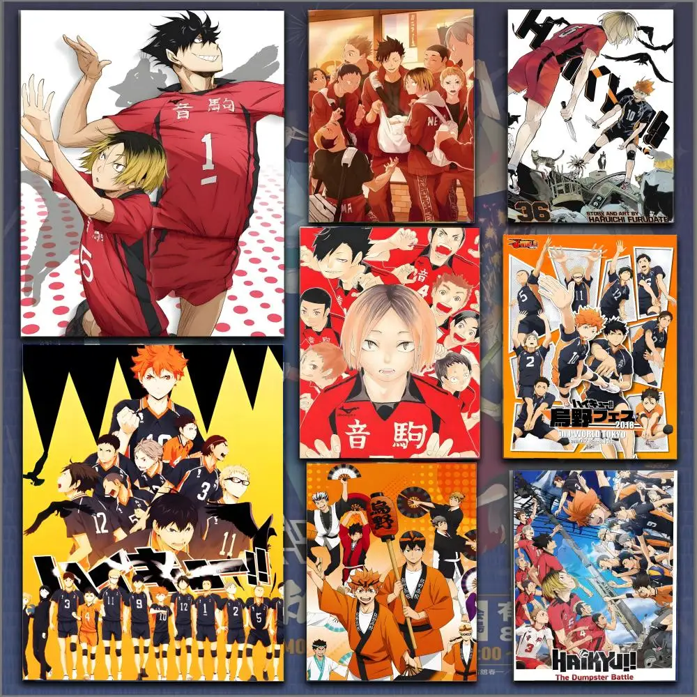 Anime H-Haikyuu Poster Durable HD PVC Wall Art - Waterproof Soundproof For Home Office Bar
