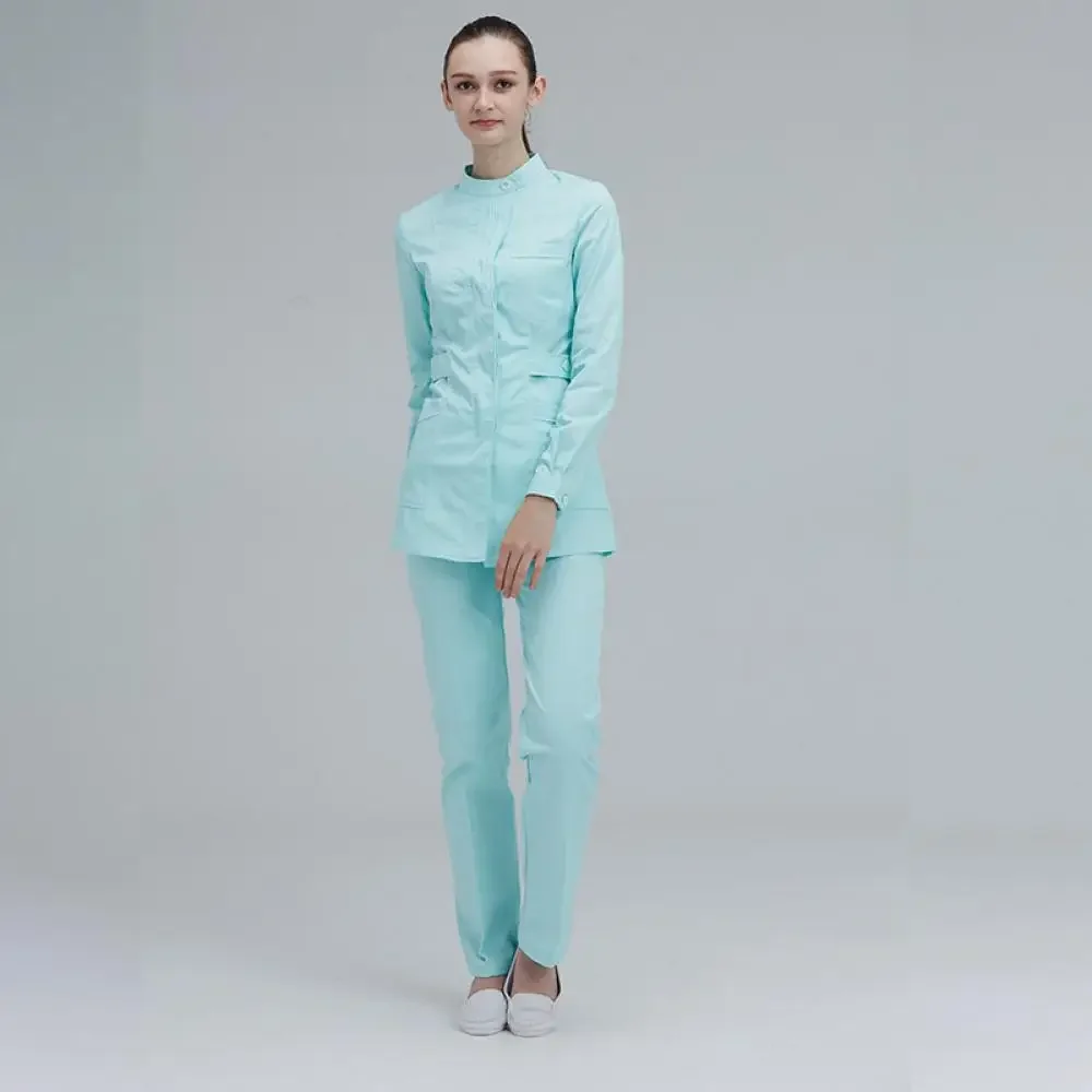 Women Scrub Suits Hospital Doctor and Nurse Working Uniform Medical Surgical Long Sleeve Nurse Accessories Shirt and Trousers