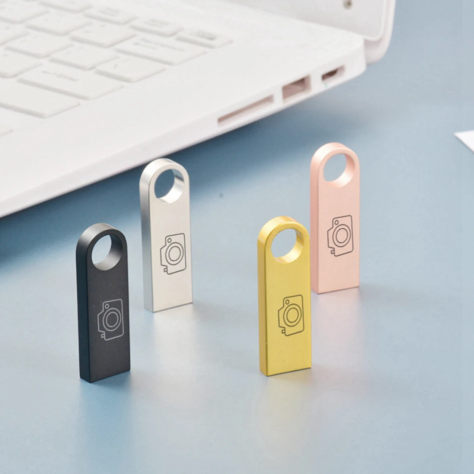 กล้อง USB Memoria แฟลชไดรฟ์โลหะ Usb Флешка ปากกาไดรฟ์64GB 32GB กันน้ำ Usb Stick 16GB pendrive 8GB 4GB Usb