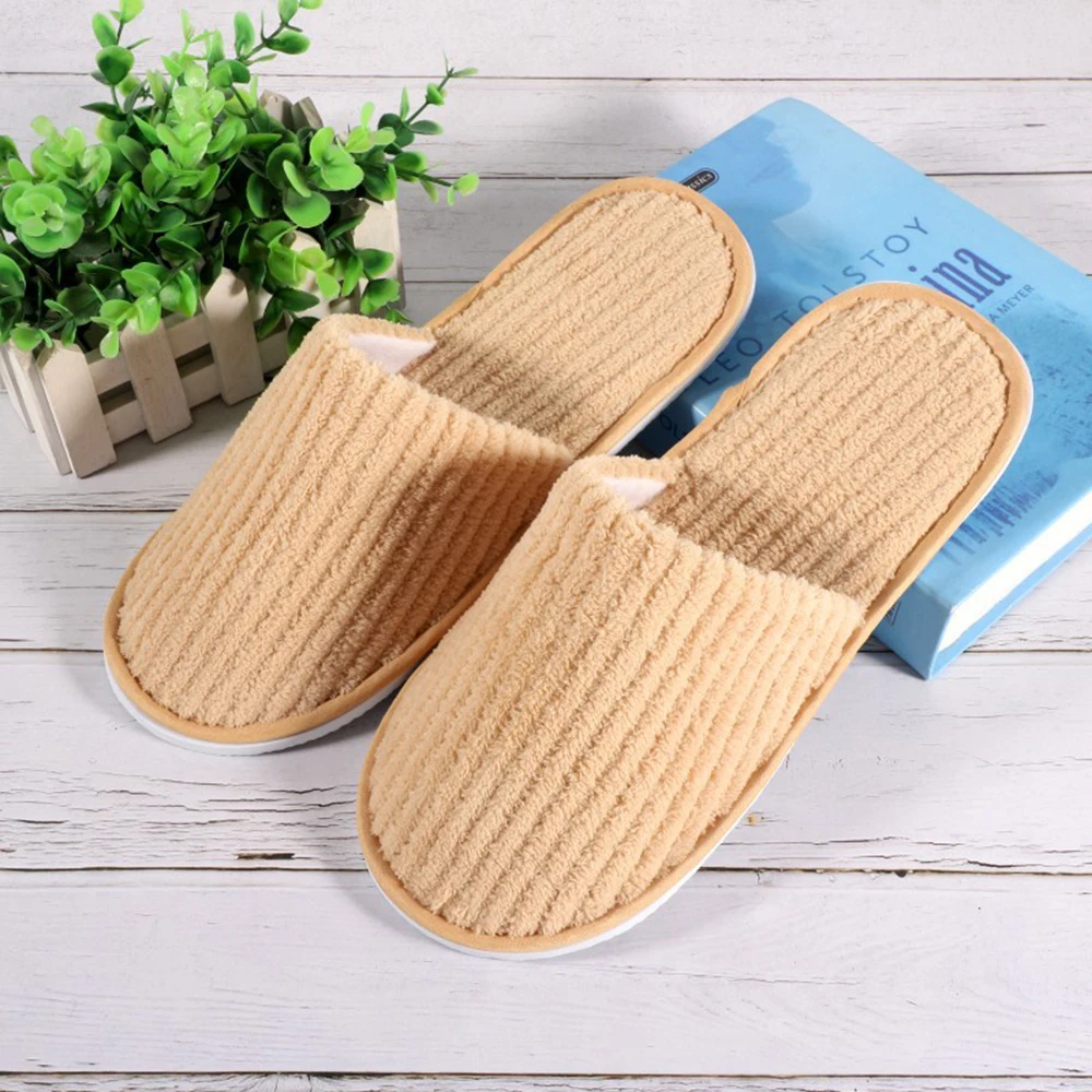 Winter Warm Slippers Coral Fleece Slippers Women Couples House Non Slip Soft Shoes Flat Heel Home Indoor Bedroom Plush Slippers