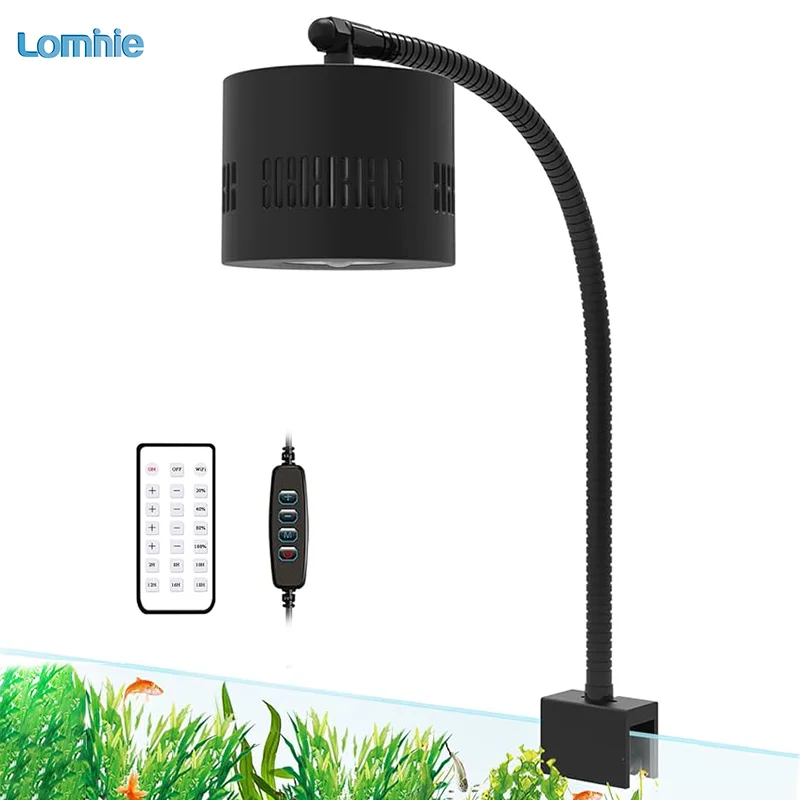 

Lominie Aquarium LED Light 10 Gallon Fish Tank Light Timer Clip on Aquarium Light Full Spectrum 80W 6500k Freshwater Refugium