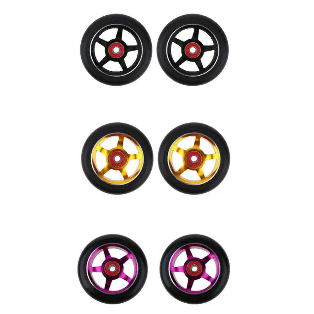 Scooter Stunt Wheel Professional Replacement Elastic 100mm Stunt Wheel with Bearing Bushings