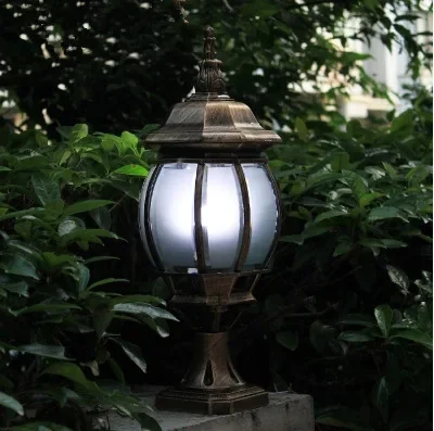 TechHPPillar Light Column Head Lamp Fashion Pumpkin Goalpost Outdoor Waterproof Landscape Lighting
