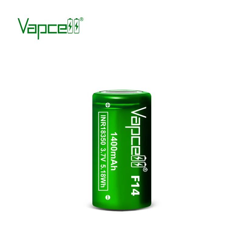 Original Vapcell F14 Battery INR 18350 1400mAh 3A 3.7V High Performance Rechargeable 18350 Lithium ion Batteries For Flashlight