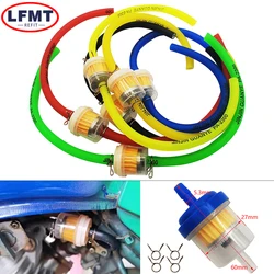 Motorcycle Universal Gas Fuel Filters and Fuel Pipe For 49cc 50cc 110cc 125cc Moped Scooter ATV Go Kart Motocross Dirt Pit Bike