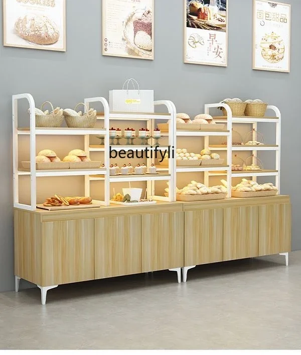 Bread Cabinet Multi-layer Snack Shelf Biscuit Side Cabinet Baking Cake Shop Nakajima Bread Shelf Bulk