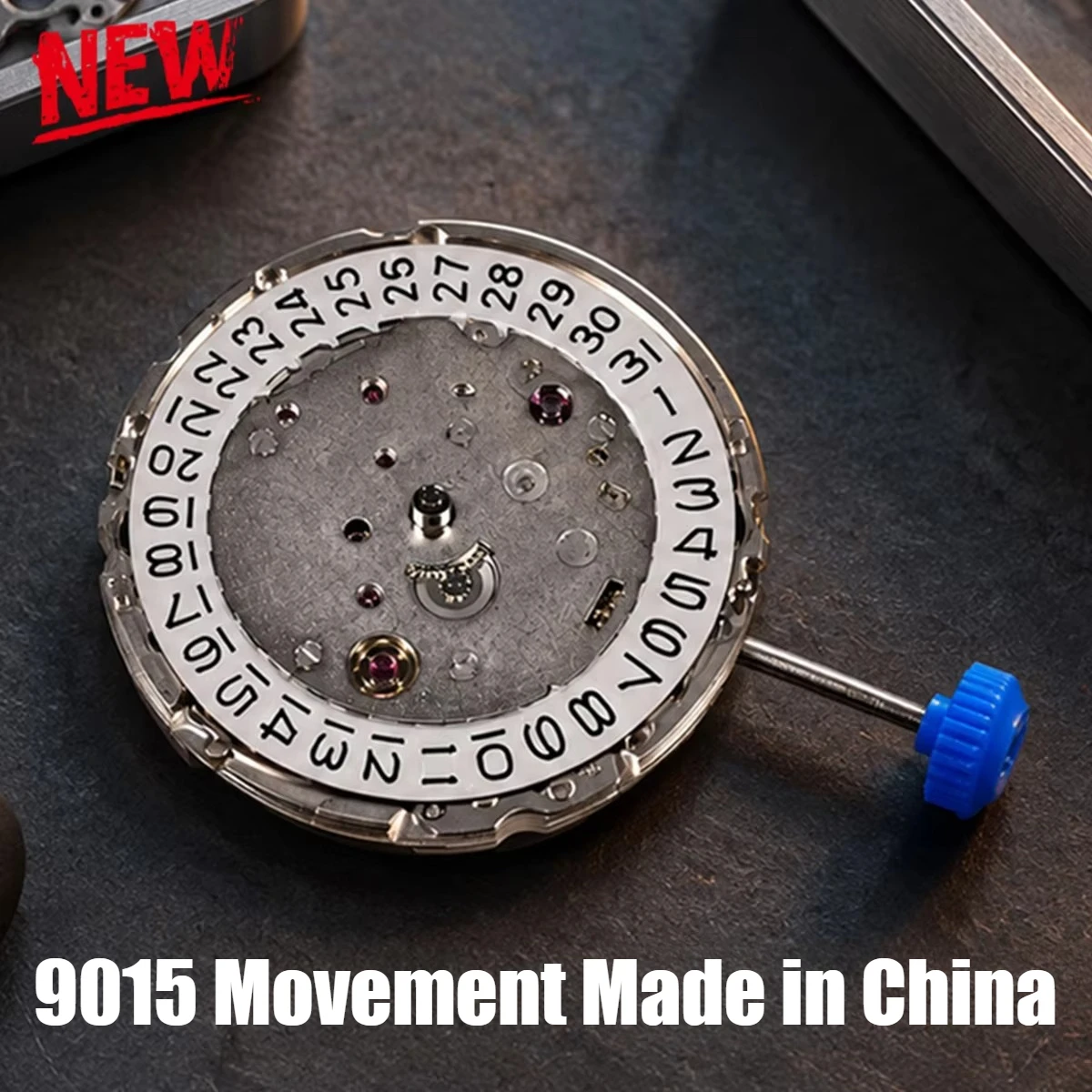 Chinese-Made 9015 Mechanical Movement Ultra Thin 24 Jewels Automatic Self-winding Watchmaker Replacement Mechanism