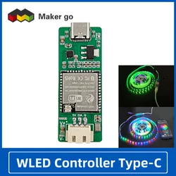 WLED controller USB typec CH343 download WLED firmware Supported Lamp Beads WS2812X (series), etc WLED can Support only
