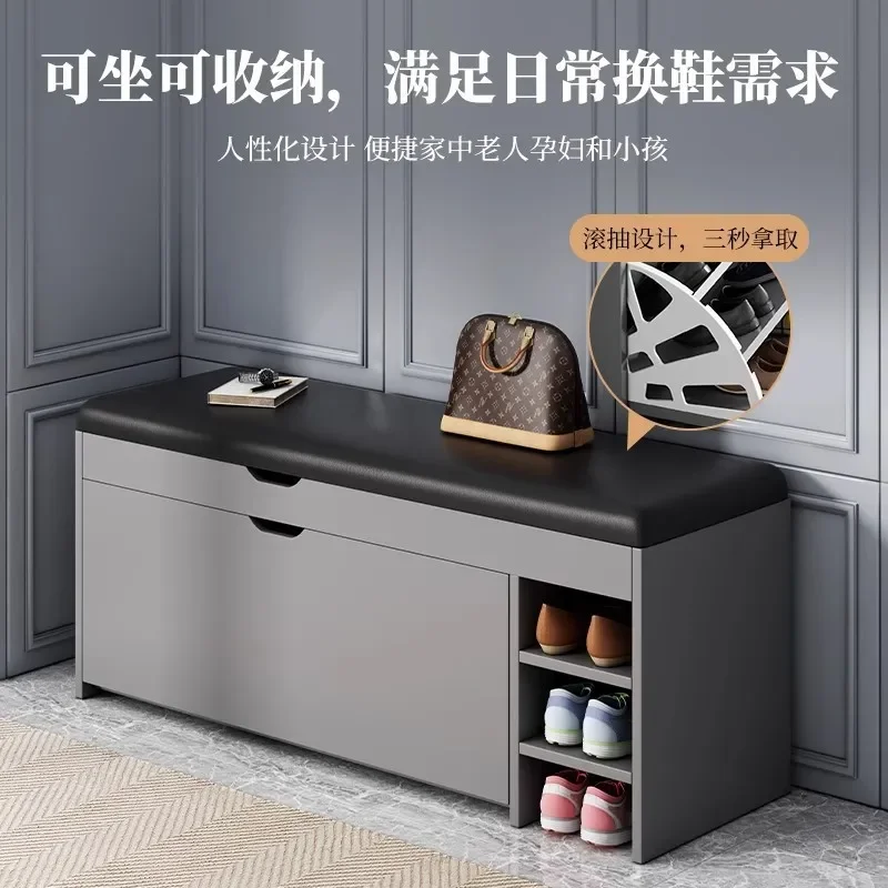 Flip Top Shoe Storage Bench with Multi Layer Cabinet Dustproof Entryway Organizer Seat for Hallway Living Room Home Furniture