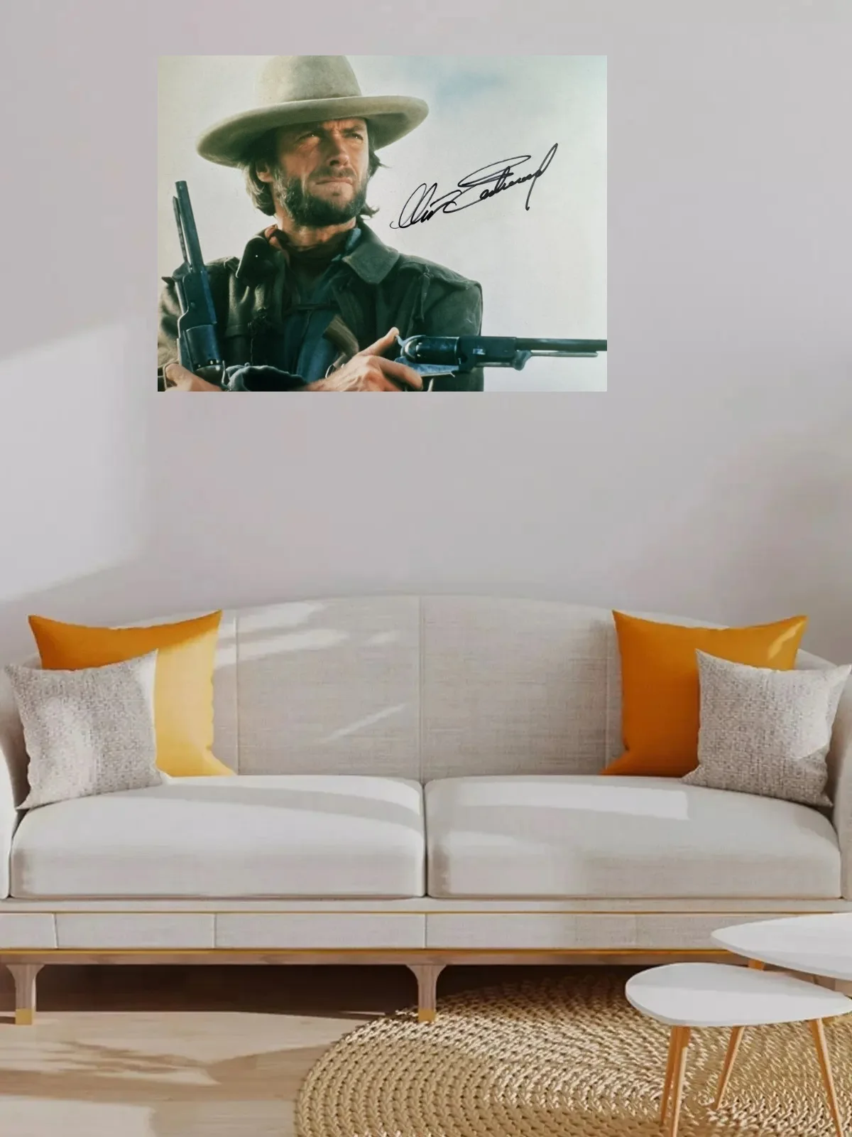 CLINT EASTWOOD autographed SIGNED PHOTO, Art Picture Print Silk Poster,Home Wall Decor