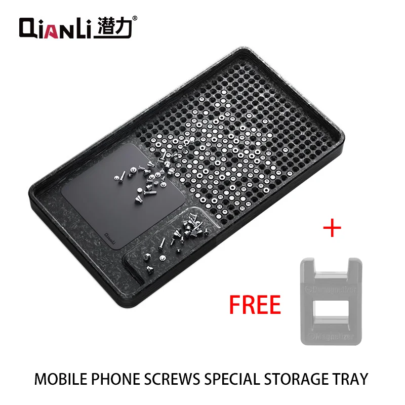 

Лоток для хранения винтов для мобильного телефона Qianli с намагничивателем и размагничивателем для быстрого сбора винтов, инструменты для ремонта мобильных телефонов