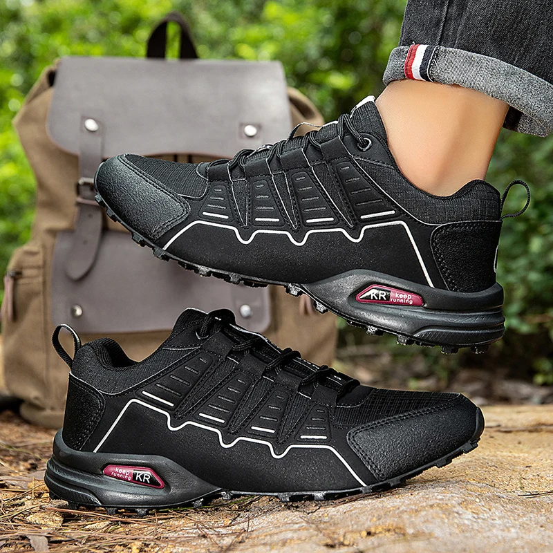 Lockless Fahrradschuhe für Herren, rutschfeste Outdoor-Mountain-Cross-Country-Wanderschuhe, atmungsaktive Sportschuhe, Rennradschuhe – Detail 12