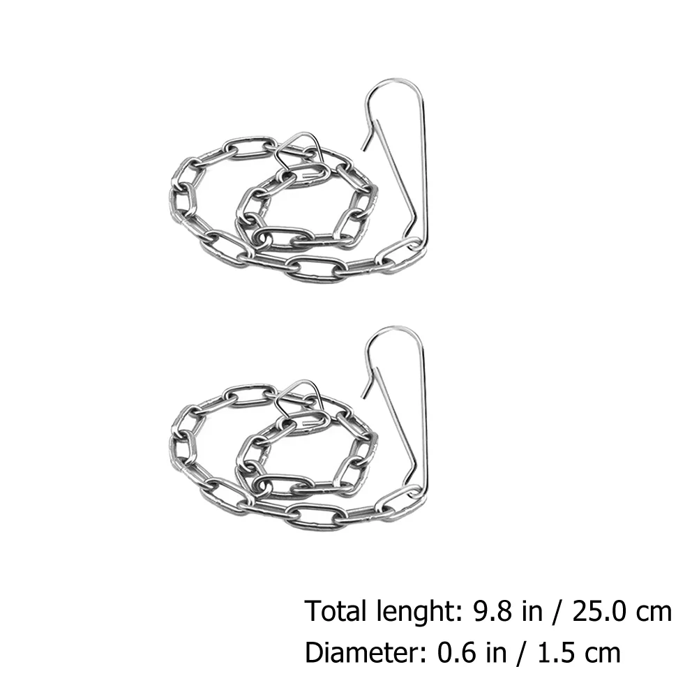 Cadena de aleta de inodoro de 5 piezas, mango de inodoro inoxidable, cadenas de elevación, cadena reemplazable