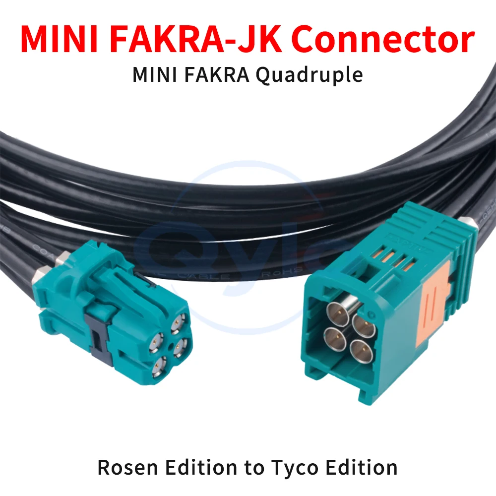 MINI-FAKRA Mini 4-in-1 Rosen Edition to Tyco Edition Male-Female Video and Imaging Cable Assembly (1 pcs)