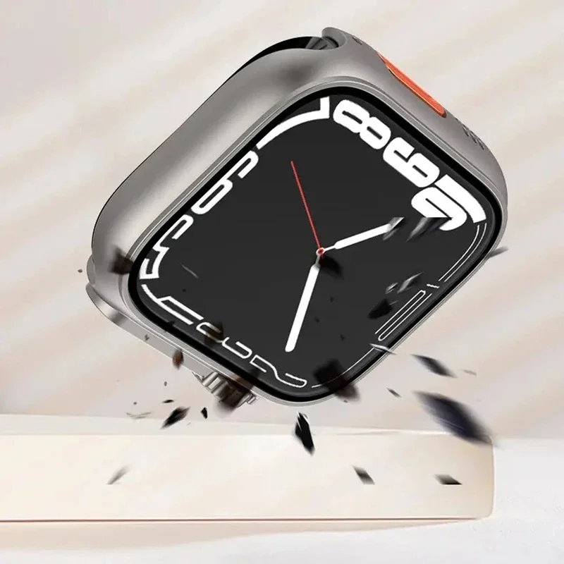Glas+Hülle für Apple Watch 46mm 44mm 45mm 41mm 40mm 38mm 42mm Displayschutzfolie Ultra Bumper iWatch Series 10 9 8 7 SE 6 5 – Detail 4