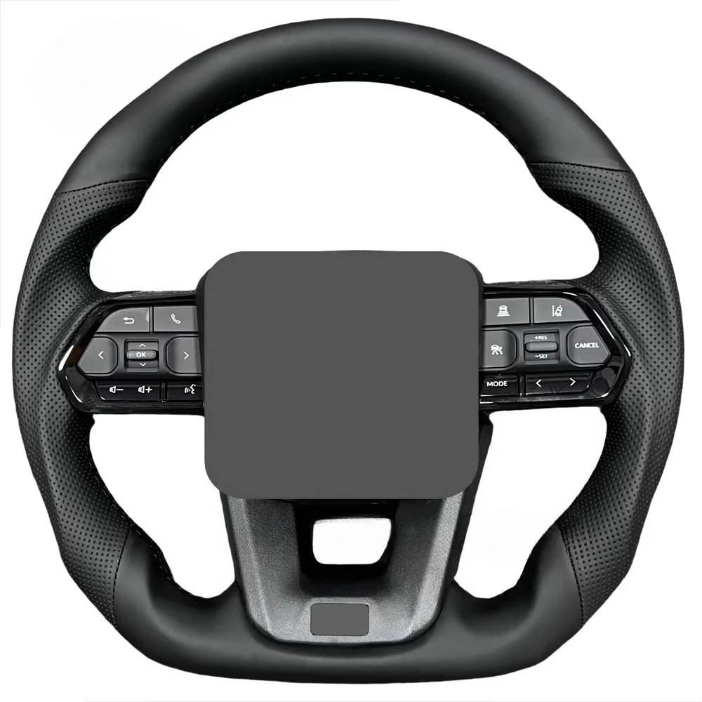 

Полностью кожаный автомобильный руль для Toyota Land Cruiser LC79 LC76 LC70 LC300 2008-2021 GR, спортивный стиль, черный