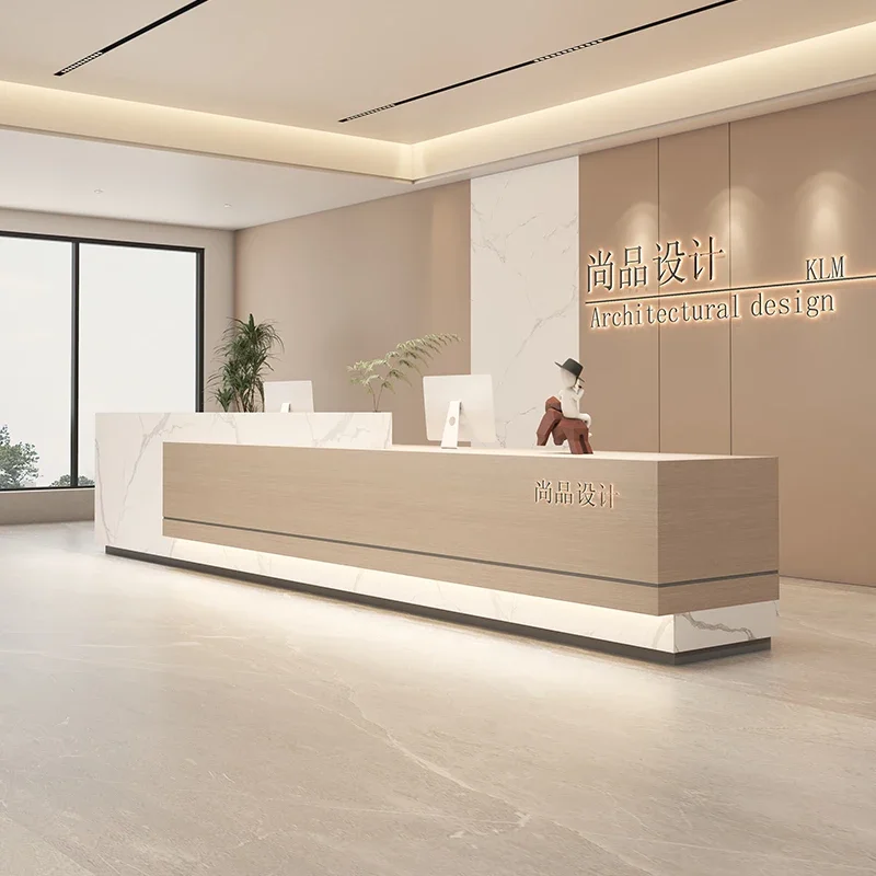 Reception Desk Modern Professional Aesthetic Advanced Table Atelier Front Counter Clothes Office Furniture Empfangstheke Center