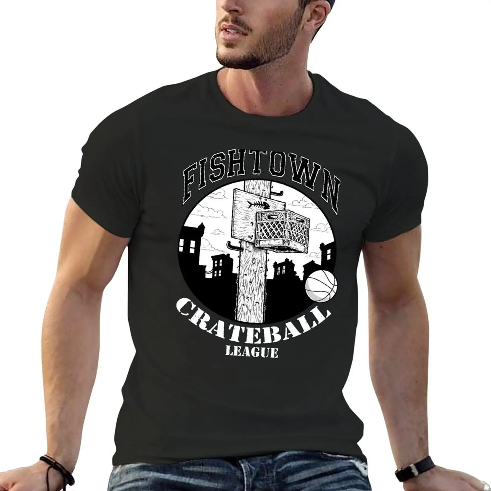 Fishtown Crateball League T-Shirt new edition anime baggy shirts mens graphic t-shirts big and tall