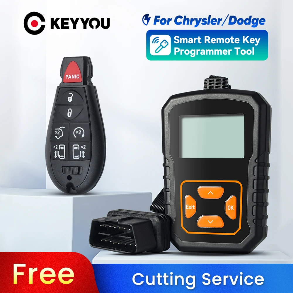 KEYYOU OBD DIY Programmer Car Remote Key For Dodge Caravan Chrysler Town Country Jeep Grand Cherokee M3N5WY783X IYZ-C01C 433Mhz