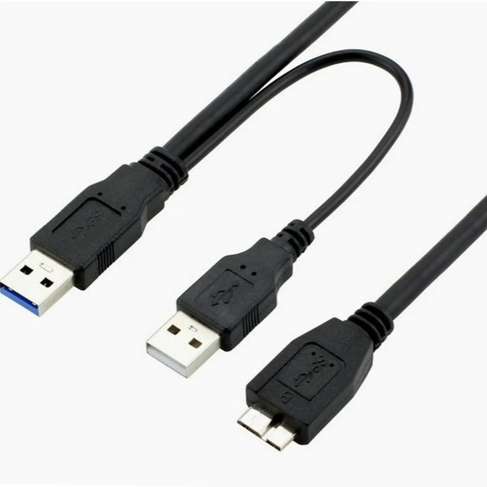 New USB 3.0 A Male to Micro B Y Cable for Mobile Hard Drive HDD 60cm