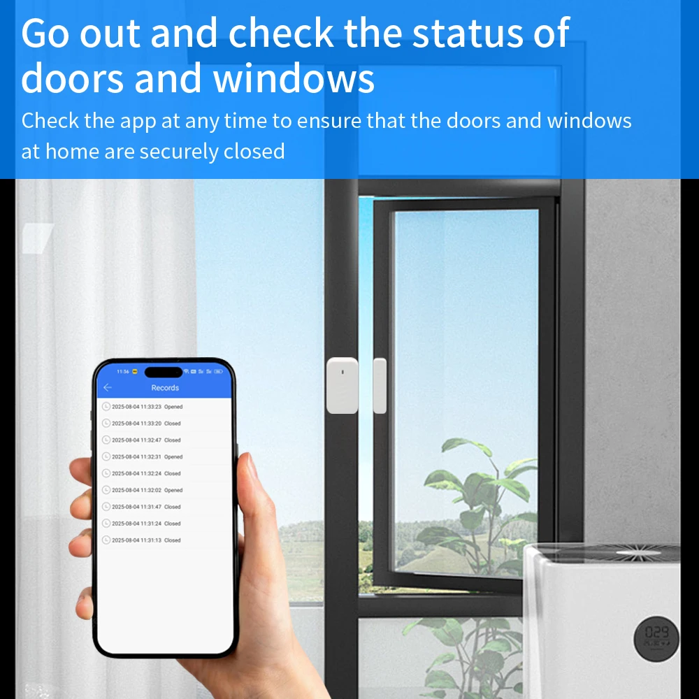 DS3 TTLOCK 2,4G WIFI Schloss Kompatibel Tür Sensor Tür Kontakt Status Erkennung Sensor Arbeit Mit TTLOCK Smart Lock Steuerung